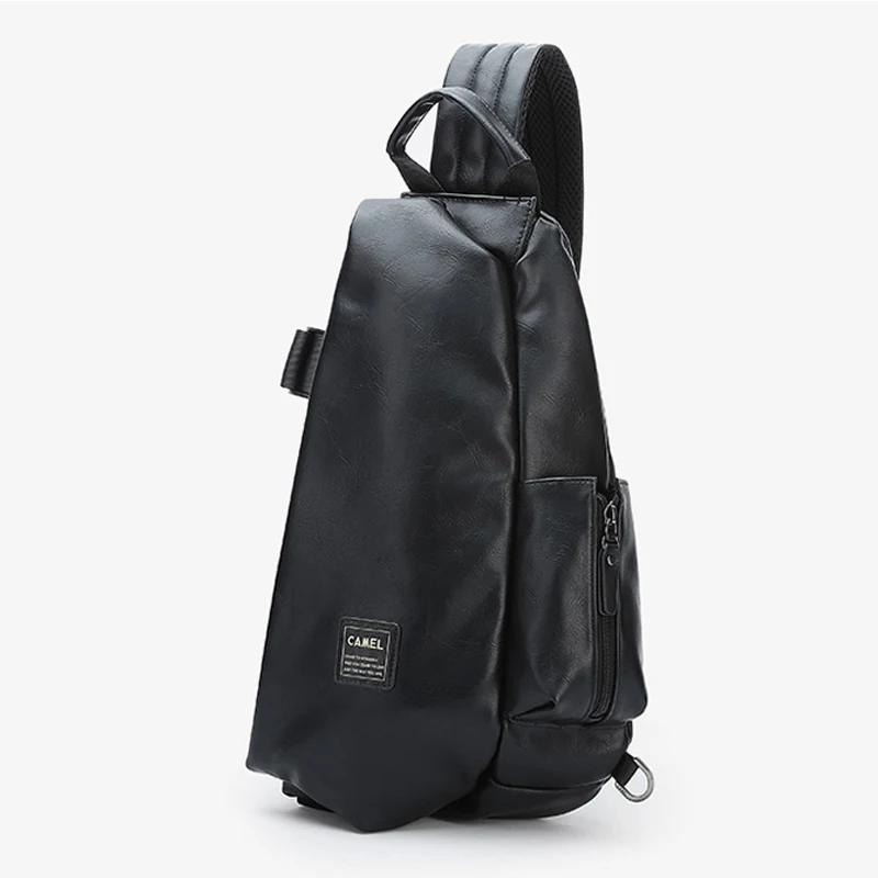 Goldencamel Men Bag Genuine Leather Chest Bag for Men Multifunctional Sports Bags Waterproof Men's Wallet Men Waist Running Bags