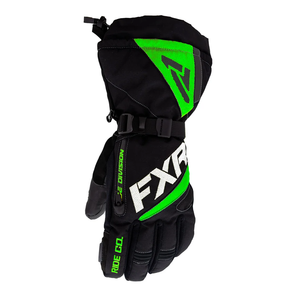 Перчатки FXR Fuel с утеплителем Black/Lime L 220810-1070-13