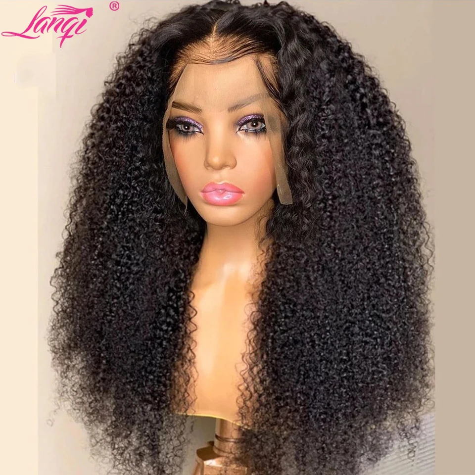 13x4 Kinky Curly Lace Frontal Wigs 250 Density Deep Curly Lace Front Human Hair Wigs For Women Brazilian 30 Inch Lace Front Wig