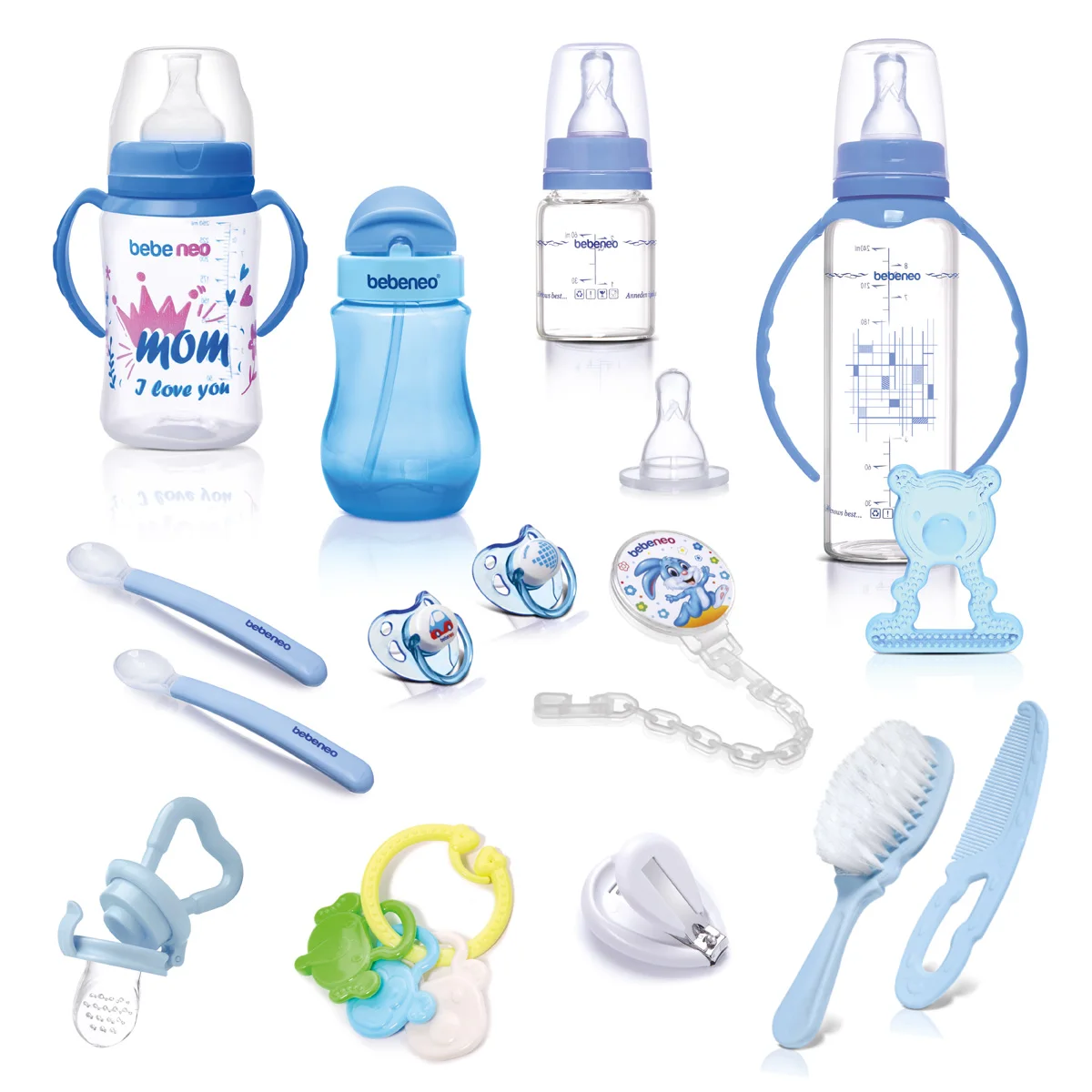 Newborn Baby Gift Set – Pacifier Feeding Bottle Super Set – 16 Piece Gift Box Economic Quality Complete Baby Care Set Pacifier