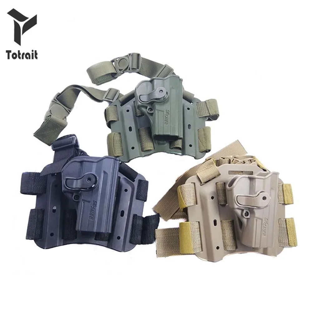

Tactical New Totrait High Quality Leg Drop Holster Pistol Sig Sauer SP2022 P220 P09 Hunting Gun Holsters