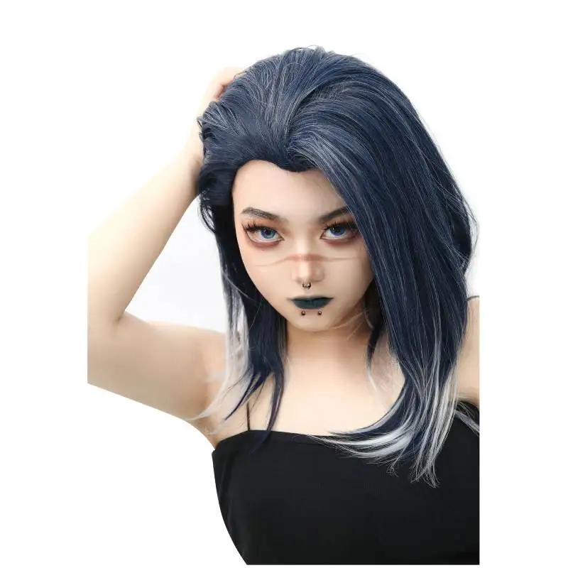 

Game Valorant Viper Fade Cosplay Wig Heat Resistant Synthetic Hair Halloween Party Role Play Wigs Gradient Hair Cos Props Wig
