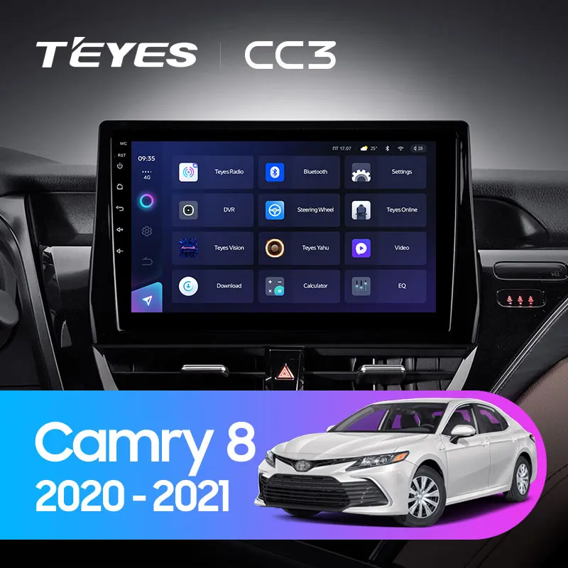 TEYES CC3 Штатная магнитола For Тойота Камри XV70 рестайлинг Toyota Camry VIII 8 2020 - 2021 до 8-ЯДЕР 6 +