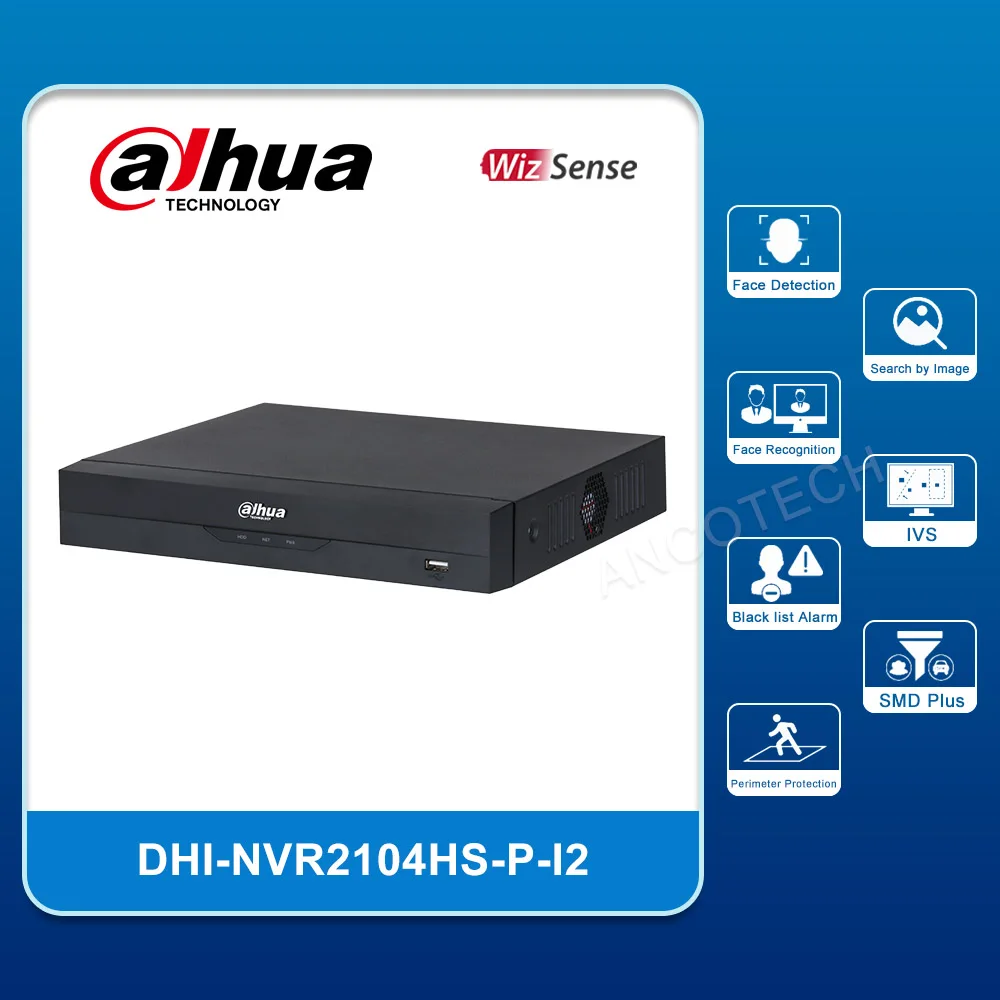 

Dahua NVR2104HS-P-I2 4-канальный компактный 1U 4PoE 1HDD WizSense сетевой видеорегистратор dahua
