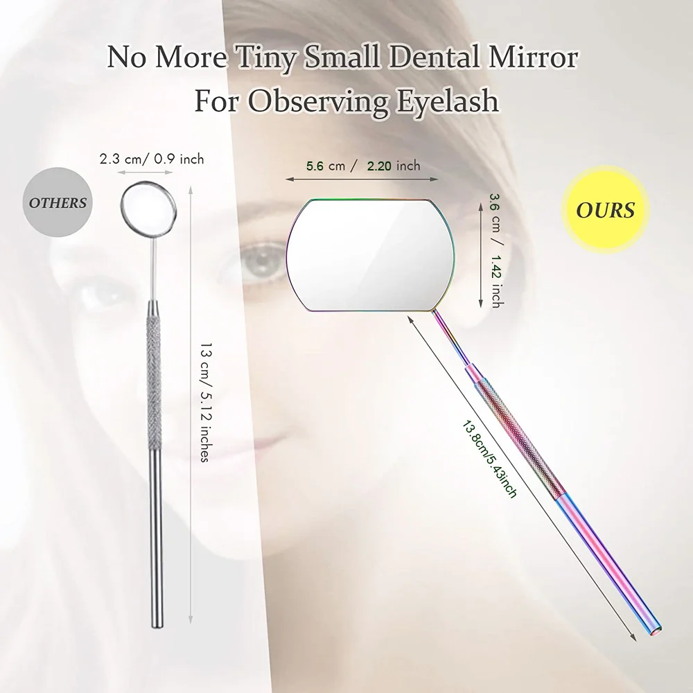 Зеркало для макияжа с длинной ручкой и увеличительным стеклом |