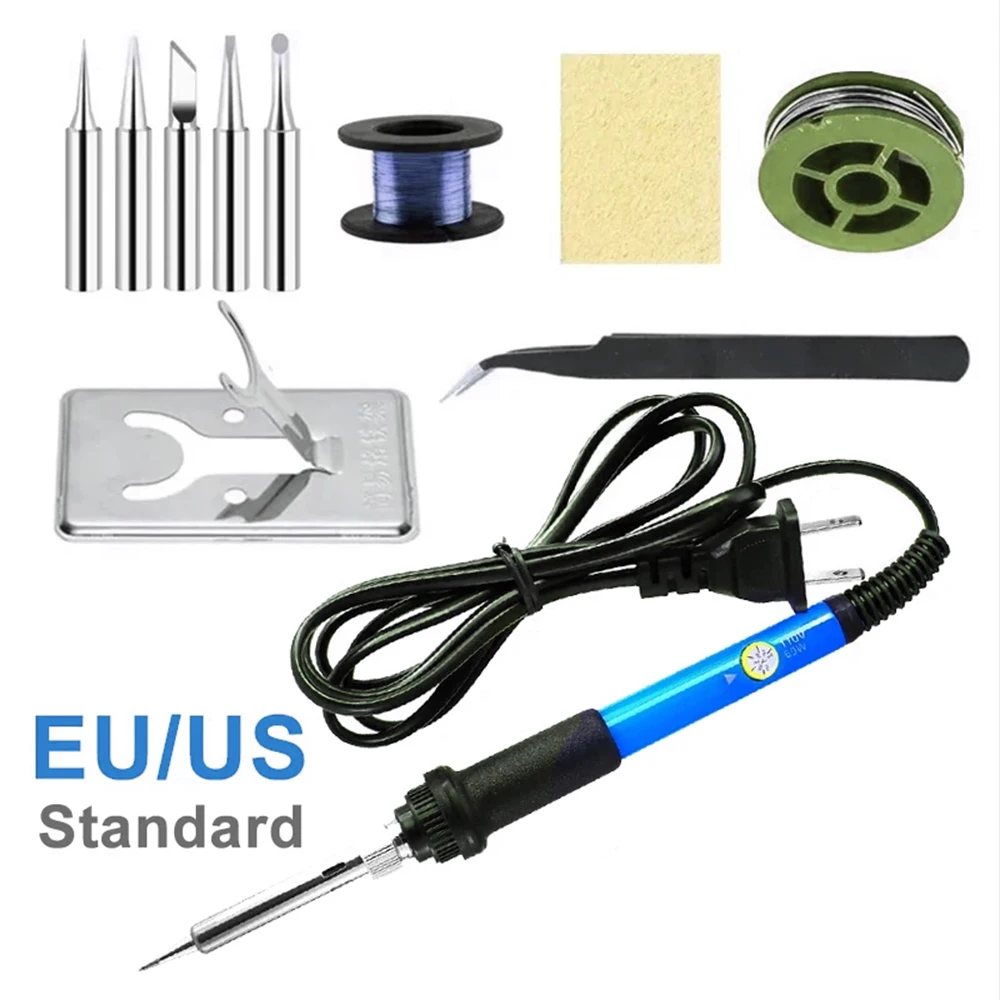 Электрический паяльник 7 в 1 60 Вт с регулируемой температурой