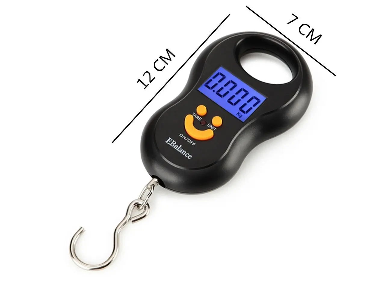 Безмен весы портативные с нагрузкой до 50 кг со светящимся жк дисплеем
