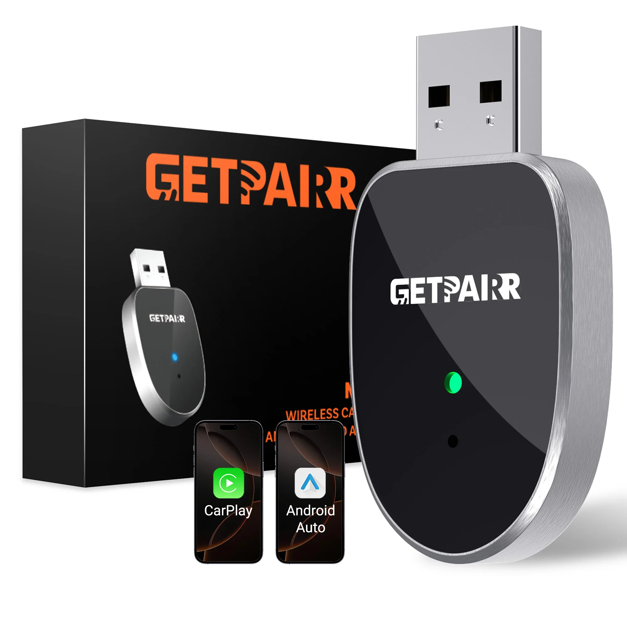 

Мини-адаптер GetPairr, беспроводной CarPlay Android Auto, USB-ключ 2 в 1, автомобильные аксессуары для Kia Ford Toyota VW MG Benz Chevrolet