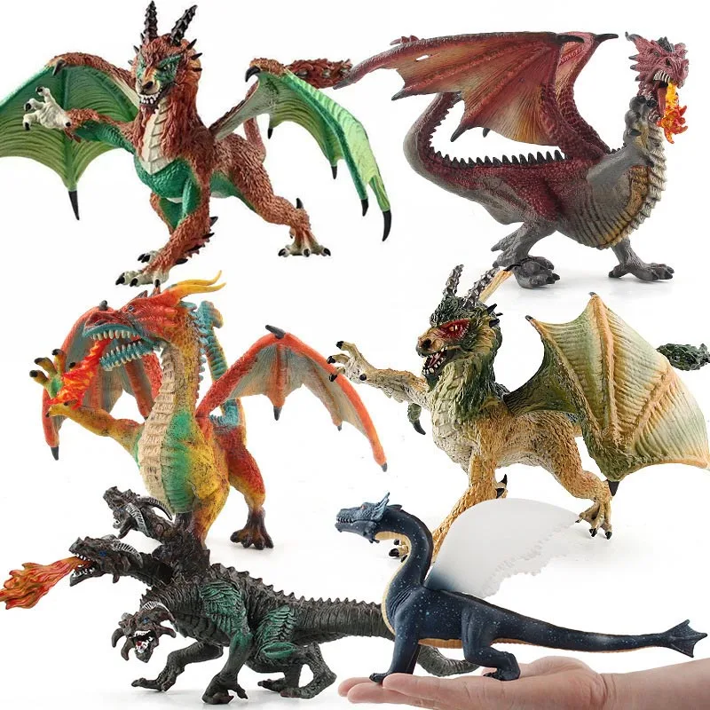 

Jurassic Dinosaur World Pterosaur Savage Flying Magic Dragon Action Figures Animal Model Chinese Dragon PVC Collection Kids Toys