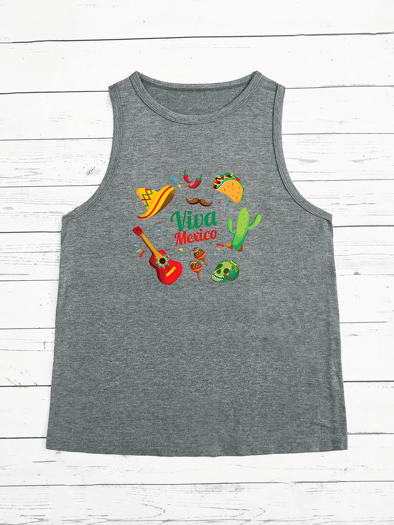 Женская майка с круглым вырезом без рукавов