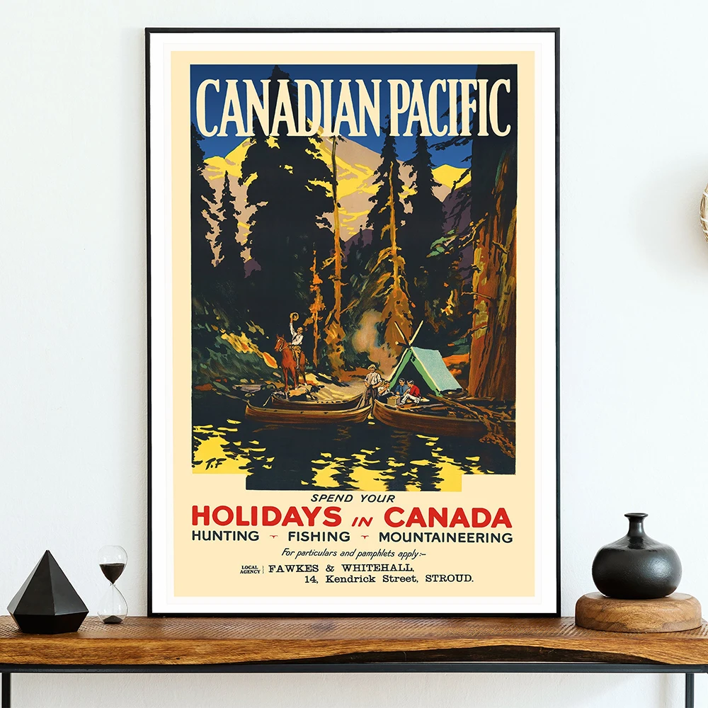 Канадский Тихоокеанский винтажный постер для путешествий, печать на холсте ваших праздников в Канаде, настенная живопись, картина, декор комнаты в скандинавском стиле