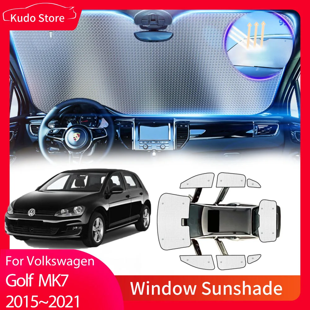 

Full Coverage Sunshades for Volkswagen VW Golf 7 MK7 GTI GTE 2015~2021 2016 2017 2018 Windshield Window Visor Accessorie Anti-UV