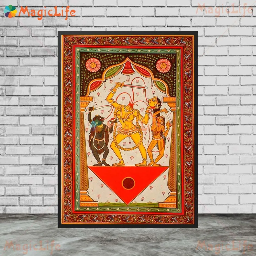 

Богиня Кали Религия Дорга плакат настенные панно для гостиной настенная живопись на холсте домашний декор без рамы