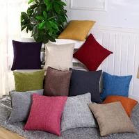 solid color blue pillow cover 40x40 linen plain pillowcases decorative living room cushion cover 45x45 for sofa home car 1pc new