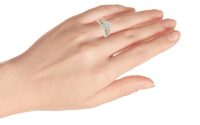 HOYON натуральный 2 карата кольцо с бриллиантом набор для пары ювелирных изделий 14K