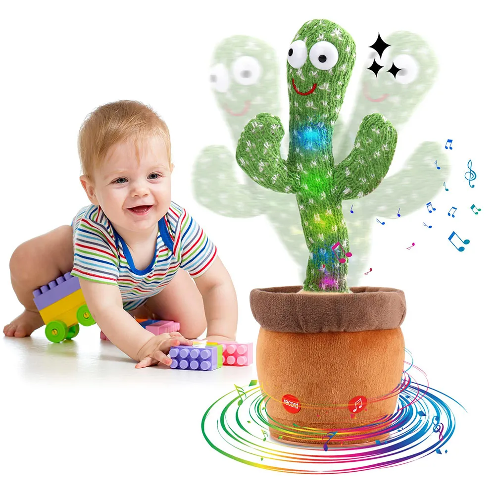 

Dancing Cactus Toy Talking Repeats What You Say 120 Songs Electric Singing Mimicking Recording Cactus