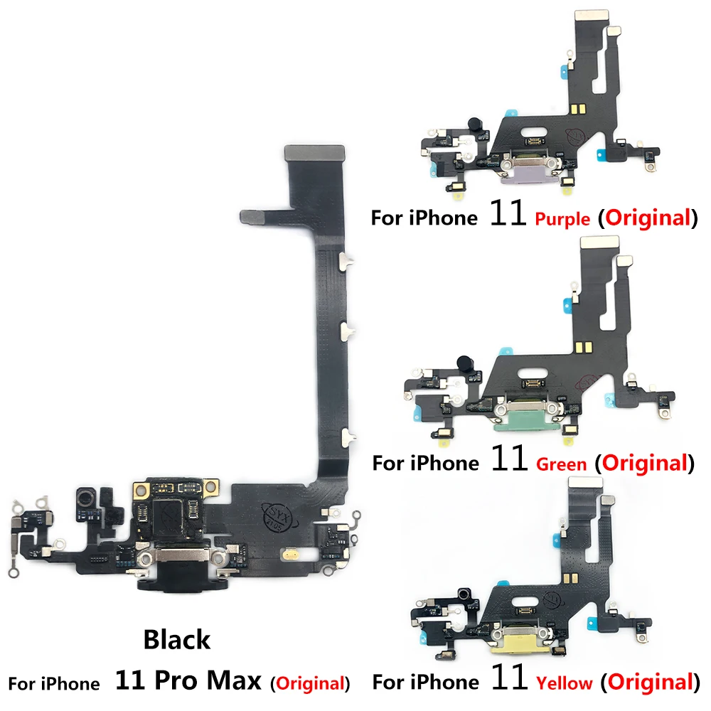 Tanie 100% Oryginalny Port USB Płyta ładowania Dla Iphone 11 Pro Max USB ładowanie Stacji Dokującej Gniazdo Wtykowe Złącze Portu ładowania Flex