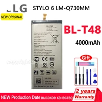 100 original 4000mah bl t48 new battery for lg stylo 6 lm q730mm phone batteries with toolstracking number
