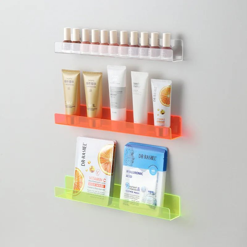 

Acrylic Transparent U-Shaped Wall Rack Bathroom Toiletries Storage Rack Bedroom Living Room Potted Plant Rack