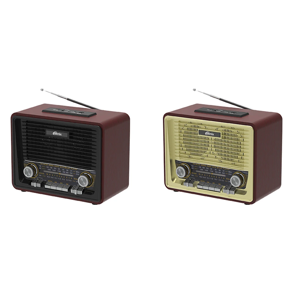 Радиоприемник RITMIX RPR-088 черный / золотой [УКВ FM СВ MW КВ SW MP3 Bluetooth] | Электроника