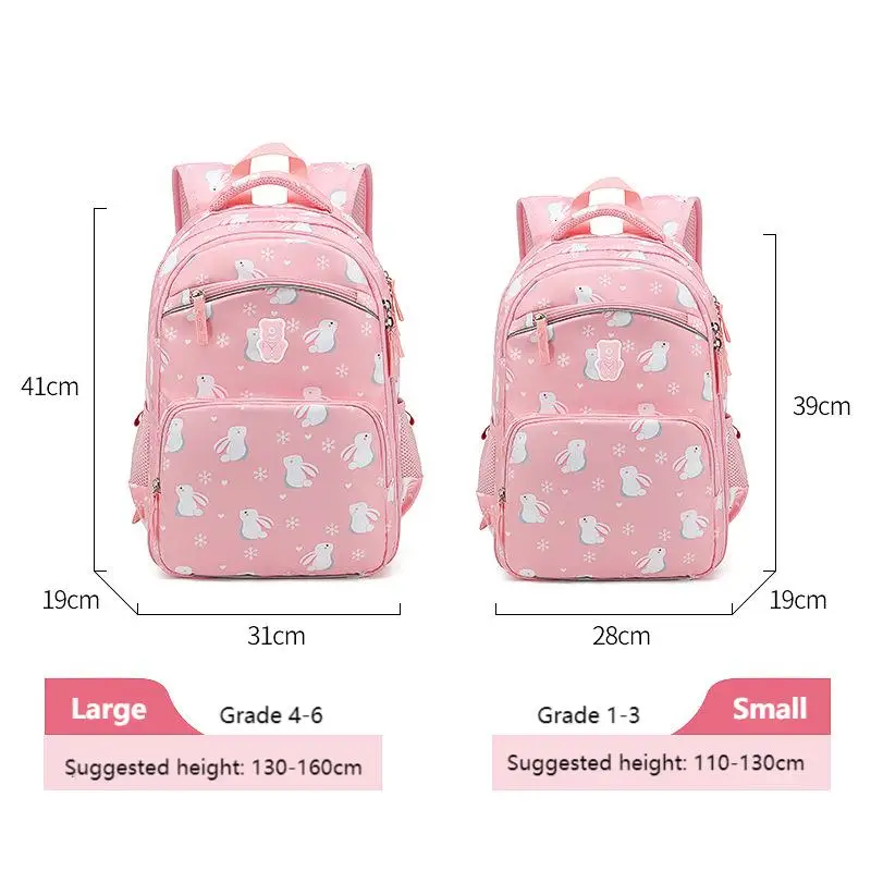 SKAEFIO Cute Children School Bags 3-10 Years Old for Boy's Pink Backpacks Girls Kindergarten Kid Lightweight Waterproof 2022 New