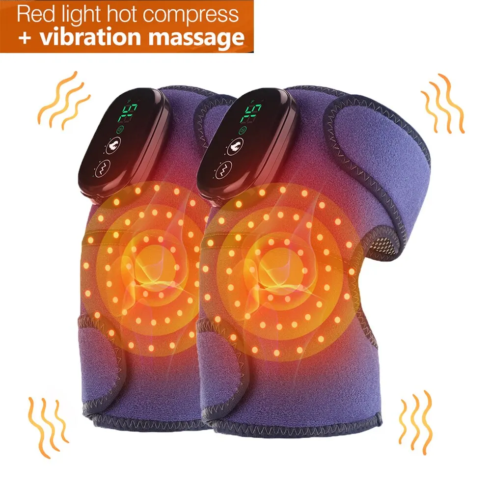 

Electric Red Light Knee Pad Infrared Heating Physiotherapy Knee Joint Vibration Massage Elbow Massager Arthritis Pain Relief