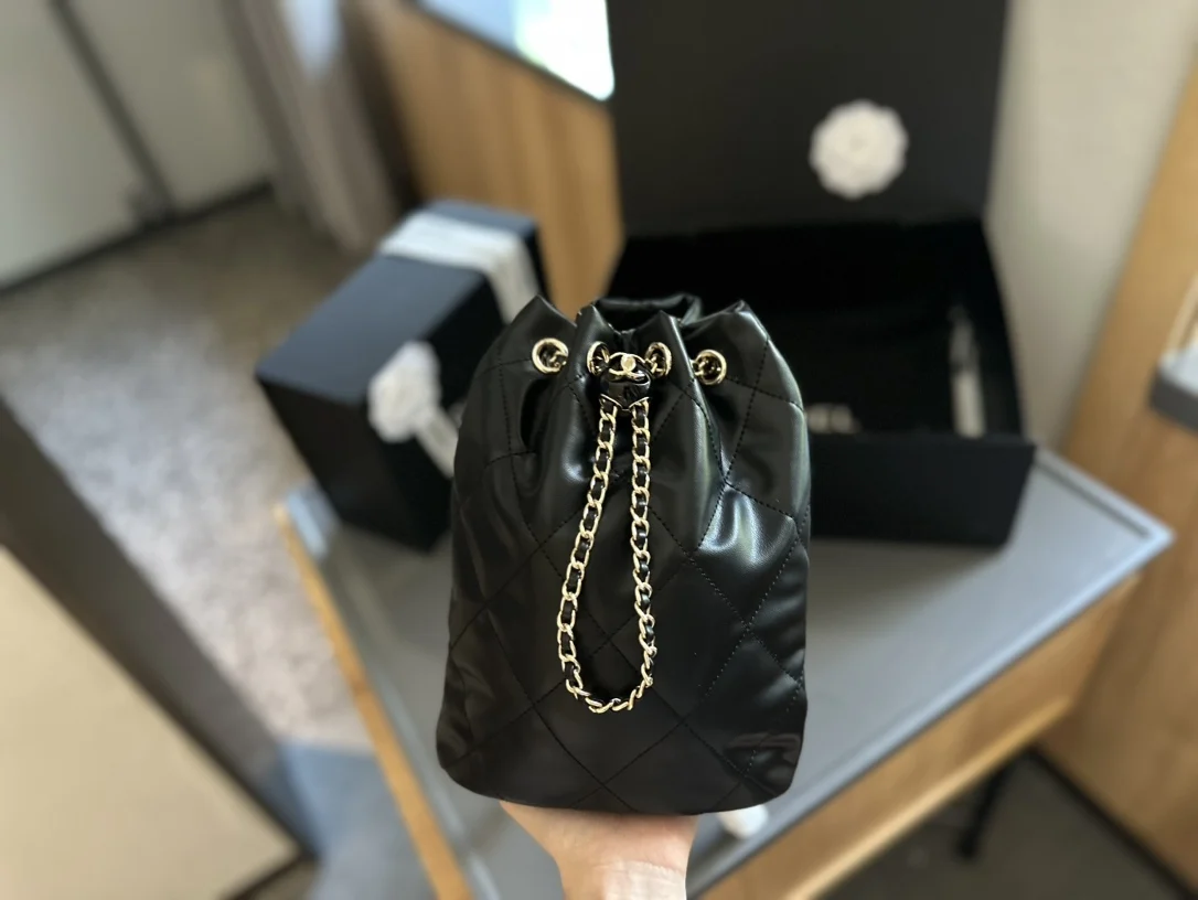 Новая Премиальная Сумка-ведро На Цепочке В Стиле Шанель Сумка Плечо Размер Сумки