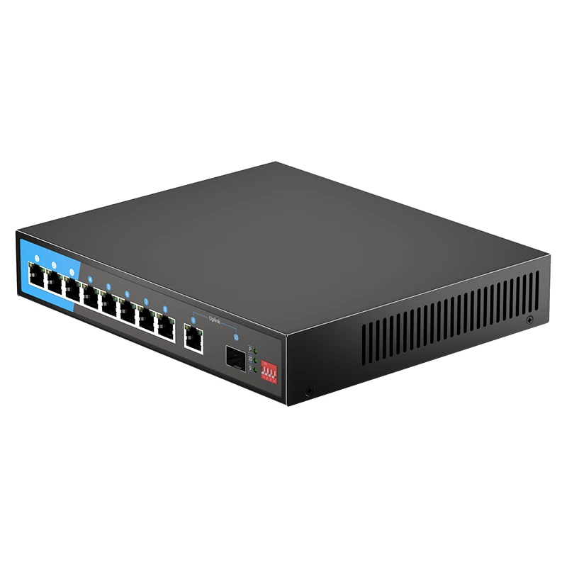 10-Port Gigabit Ethernet SOHO Unmanaged with 8-Ports PoE Switch