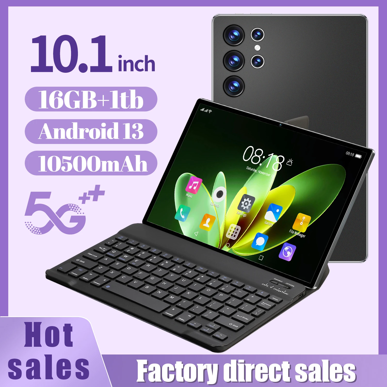 Proteggi Custodia + Altoparlante Per Tastiera Telefono Tablet Pad Pro Google Play 16Gb Ram 512Gb Rom Tablet Android 13 Dual Call Gps Bluetooth