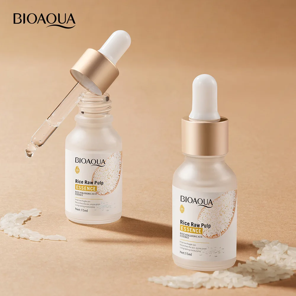 

Bioaqua Face Serum Rice Repair Hyalurnic Acid Essence Facial Skin Care Product For Hydrate Anti Aging Shrink Pores Whitening