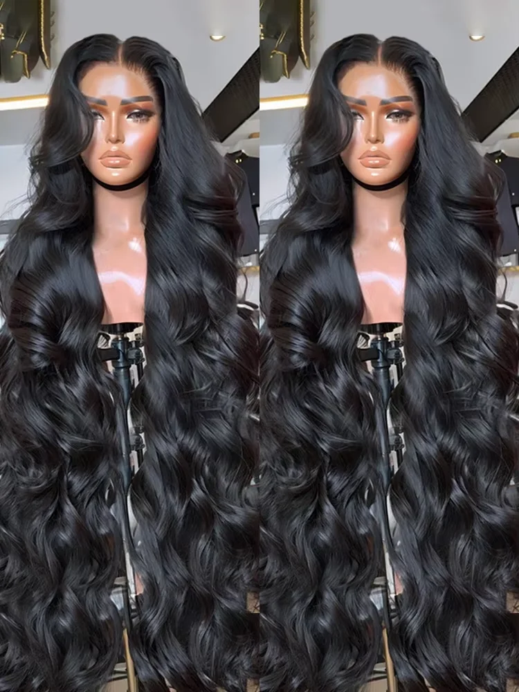 13x6 Парики из натуральных волос на шнуровке для чернокожих женщин 30 32 дюйма 13x4 Hd