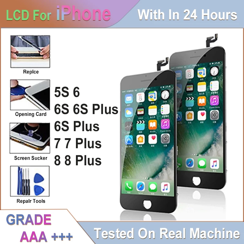 

AAA LCD Assembly for iPhone 5 5S 6S 7 8 LCD Touch Screen Replacement for iPhone 6 6S 7 8 Plus LCD With Perfect 3D Touch Display