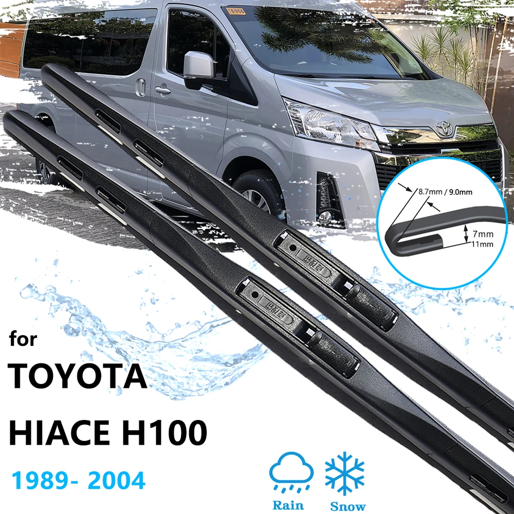 

2x For Toyota Hiace Dolphin H100 MK4 1989~2004 Windscreen Wipers Blades Rubber Cutter Replacement Accessories Cleaning U J Hook