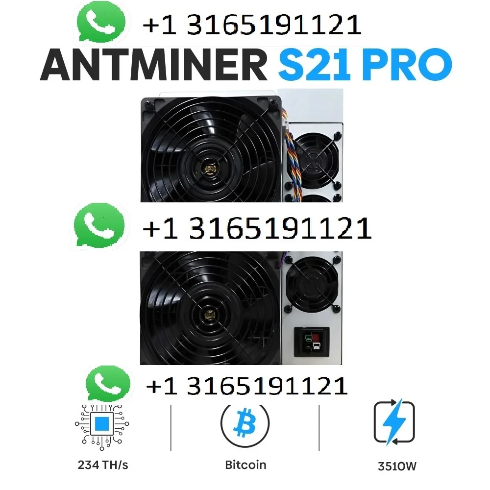 A. Лидер продаж! Купите 7 и получите 4 бесплатных новых биткоинов S21 Pro Antminer BTC BCH 234T