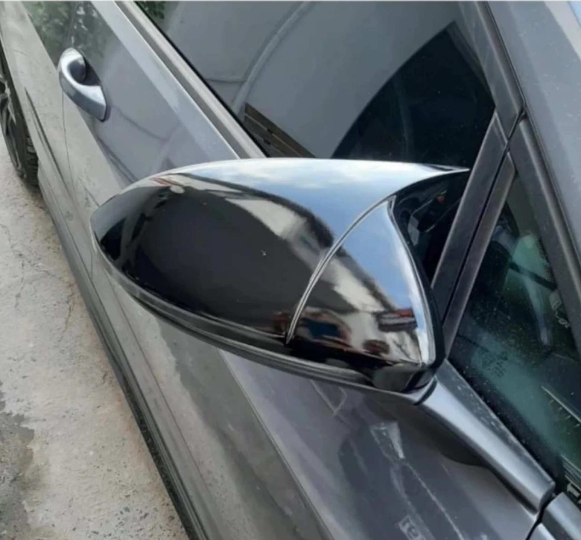 

Чехол на зеркало в стиле летучей мыши для Vw Golf 7 MK7 2012 2020, автомобильные аксессуары, чехол из 2 частей, глянцевые черные экраны, внешние части, с...