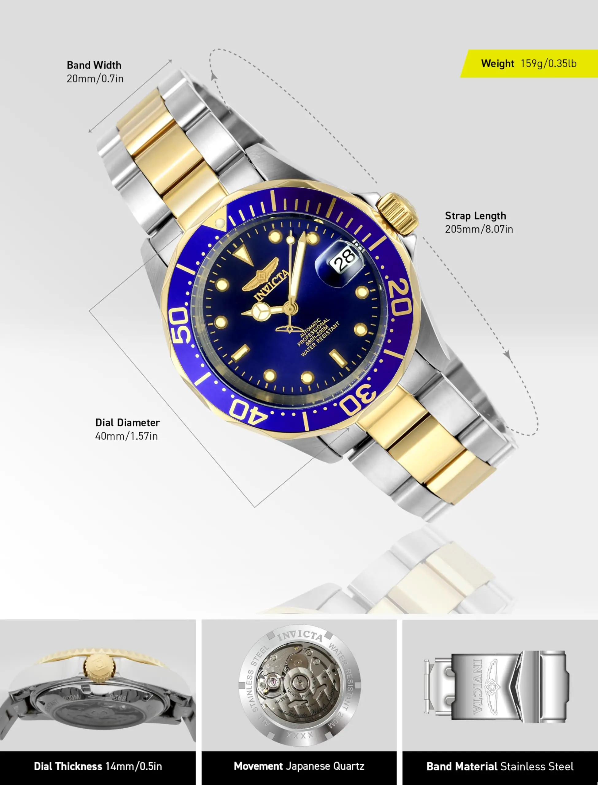 [Invicta] Мужские серебряные часы Pro Diver 8928 [Изделие]