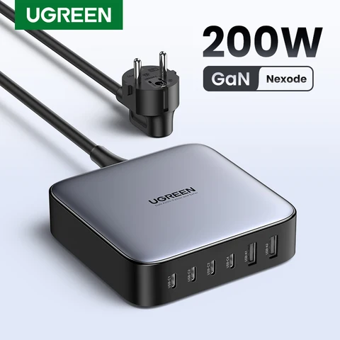 Устройство зарядное сетевое UGREEN, 200 Вт, 6 в 1, для планшетов и телефонов