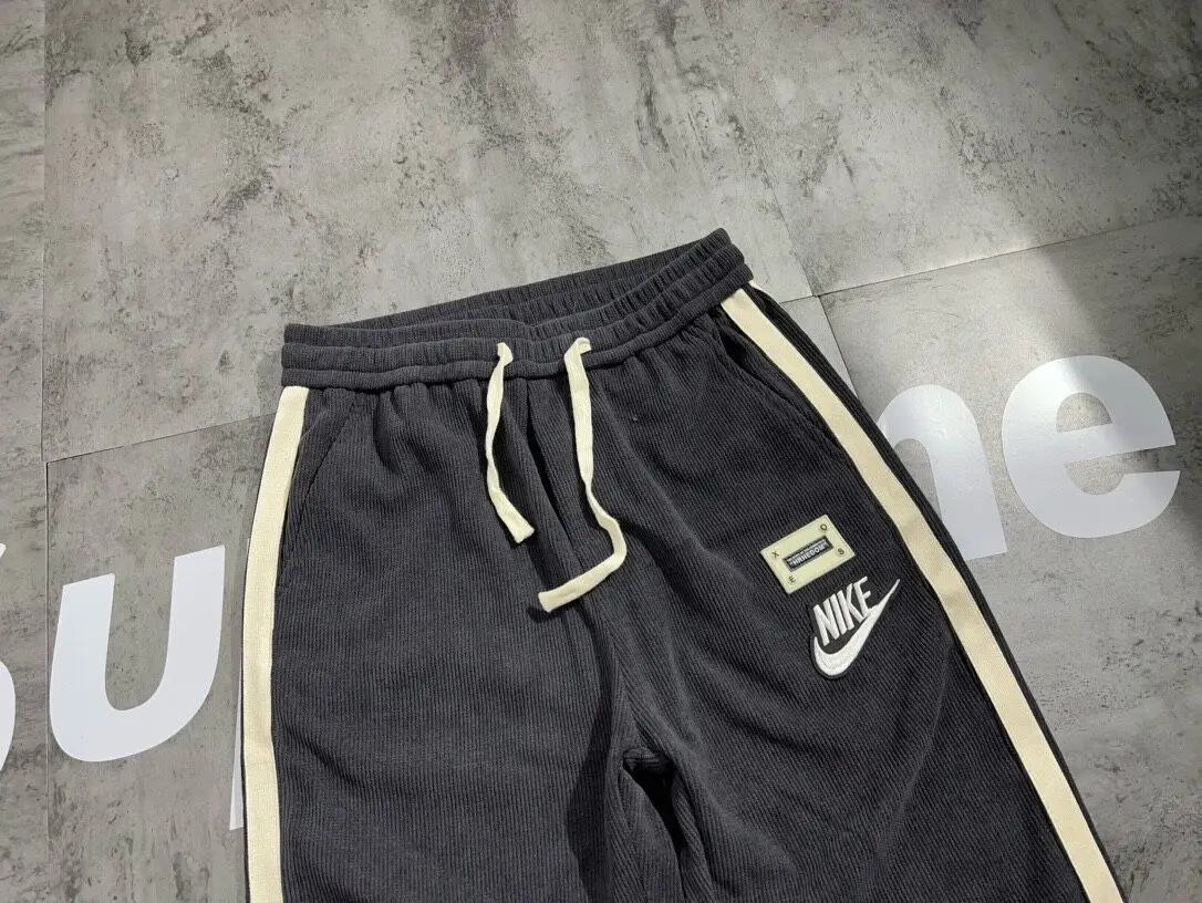 Штаны Nike Осенние Зимние Спортивные Брюки Из Хлопка Теплые И Удобные.