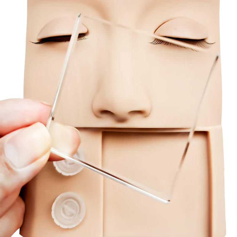 Тренировочная головка для наращивания ресниц с фотокольцами искусственный веко