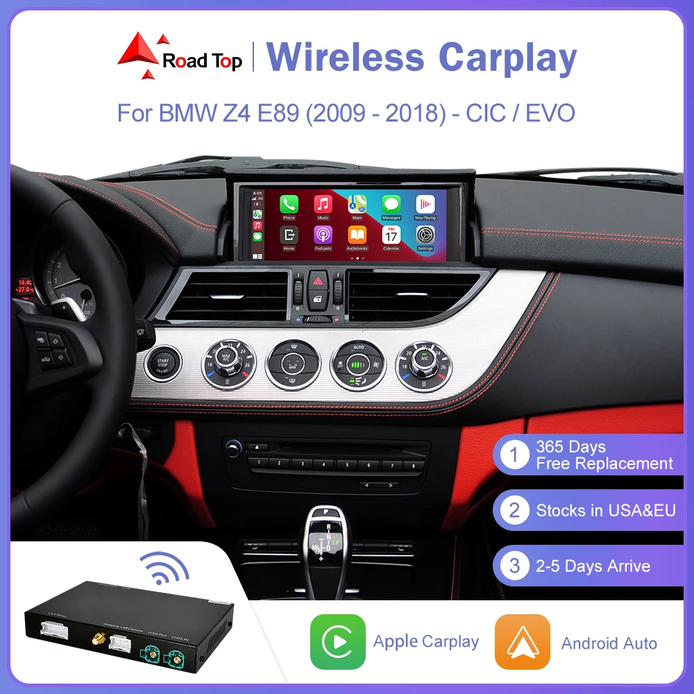 Road Top беспроводной Apple CarPlay для BMW Z4 E89 2009-2018,Android Авто Mirror Link AirPlay камера вид USB Автомобильный плеер функция