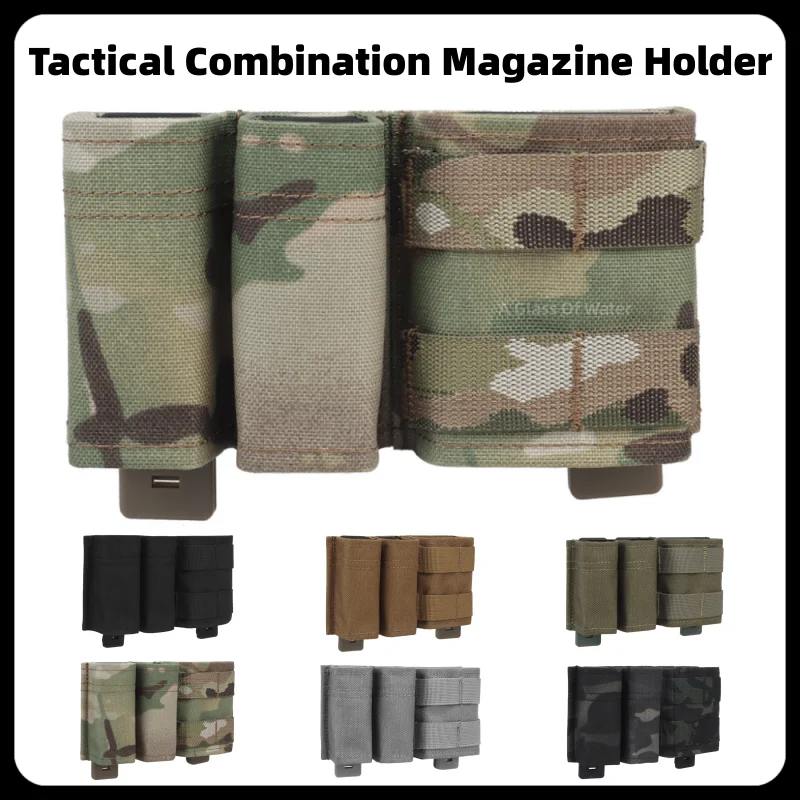 

Tactifans 5.56 9mm 1+2 Side BY Side KYWI Shorty Magazine Pouch Fast MOLLE AR15 M4 G17 Imported Cordura 500d Maclice Clip Hunting