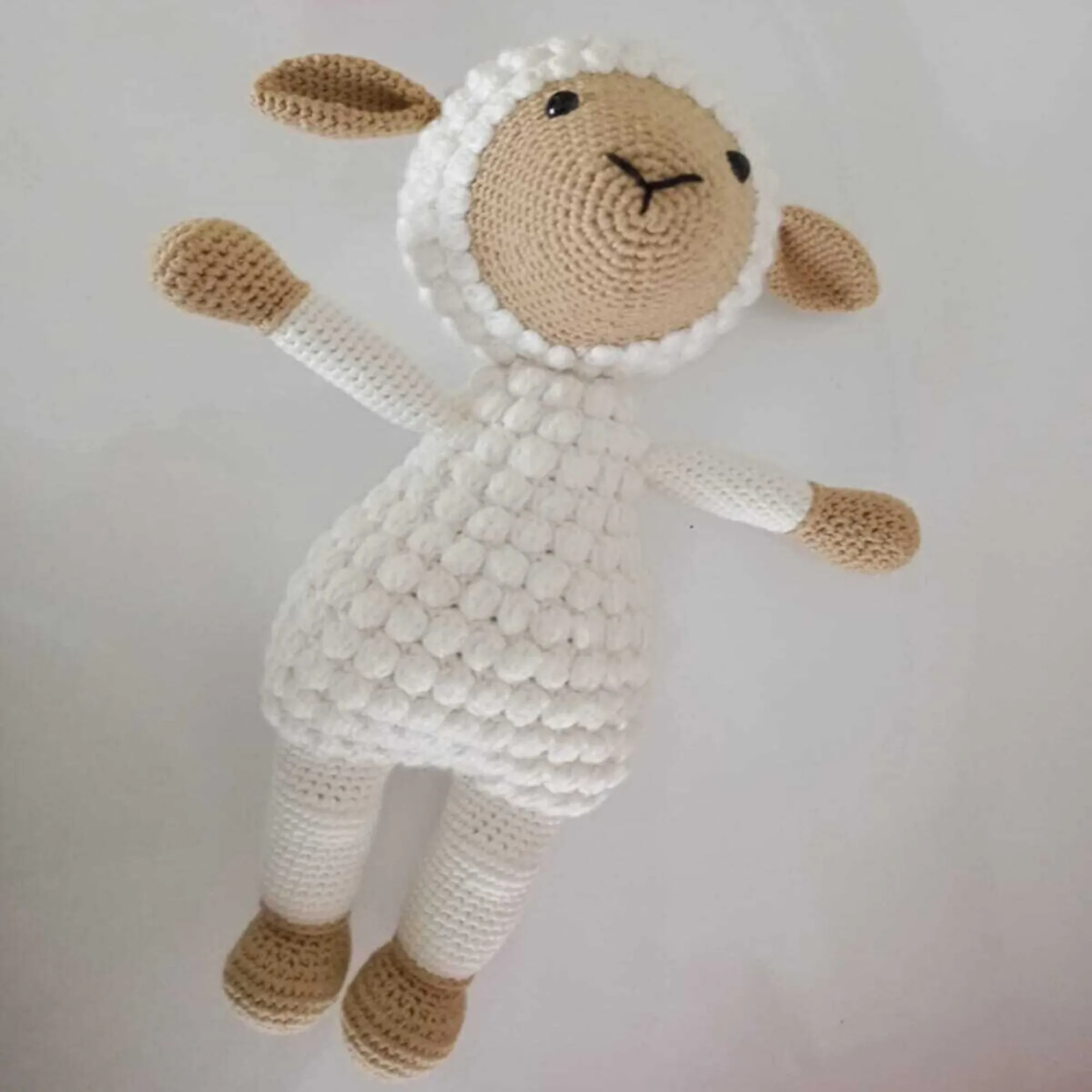 

Amigurumi ручная работа органические моющиеся животные малыш милая овечка новорожденный спальный набор спутник погремушка и соска цепочка