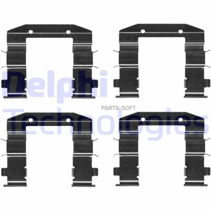 DELPHI LX0688 Пружины прижимные дисковых колодок к-т.HYUNDAI i40 перед .