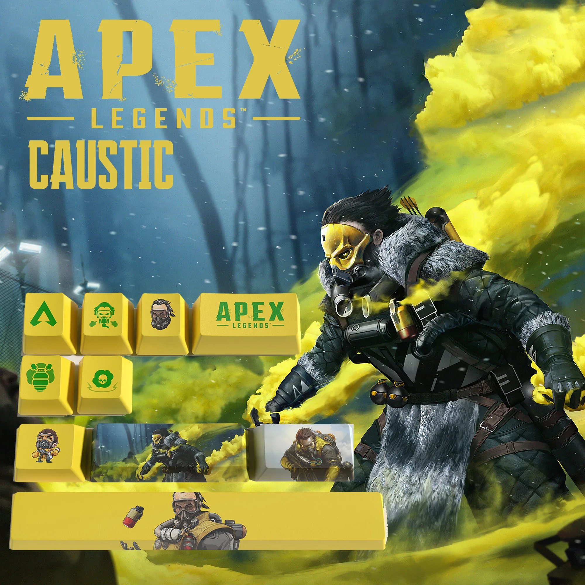 

Капсулы для клавиш Apex Legends, Каустический OEM профиль, 10 клавиш, капсулы для красителей PBT