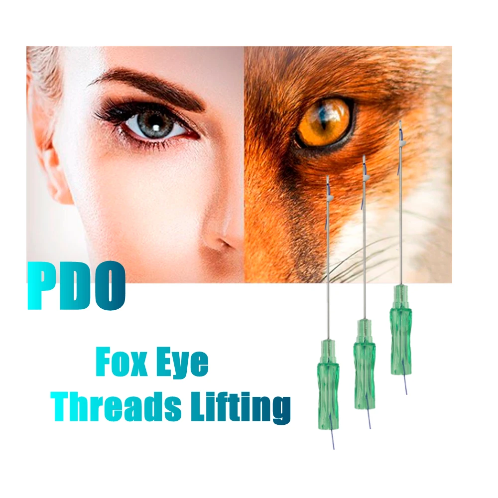 

Best Selling Fox Eye Thread Lift Cog 3d 4d 6d L Blunt 21g60mm Suture PDO Eyebrow Lifting