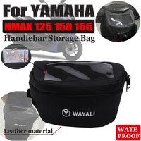 motorcycle front tool bag leather pouch storage touch screen waist bag for yamaha nmax125 nmax150 nmax155 nmax n max 150 125 155