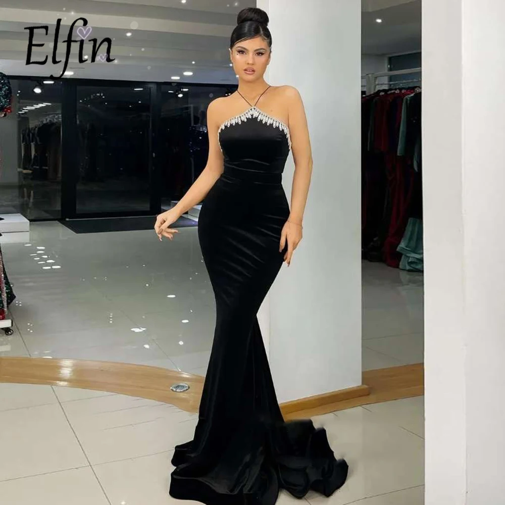 

Вечерние платья Elfin для свадьбы, платье с юбкой-годе, арабское вечернее платье Дубая, изготовленное на заказ коктейльное платье