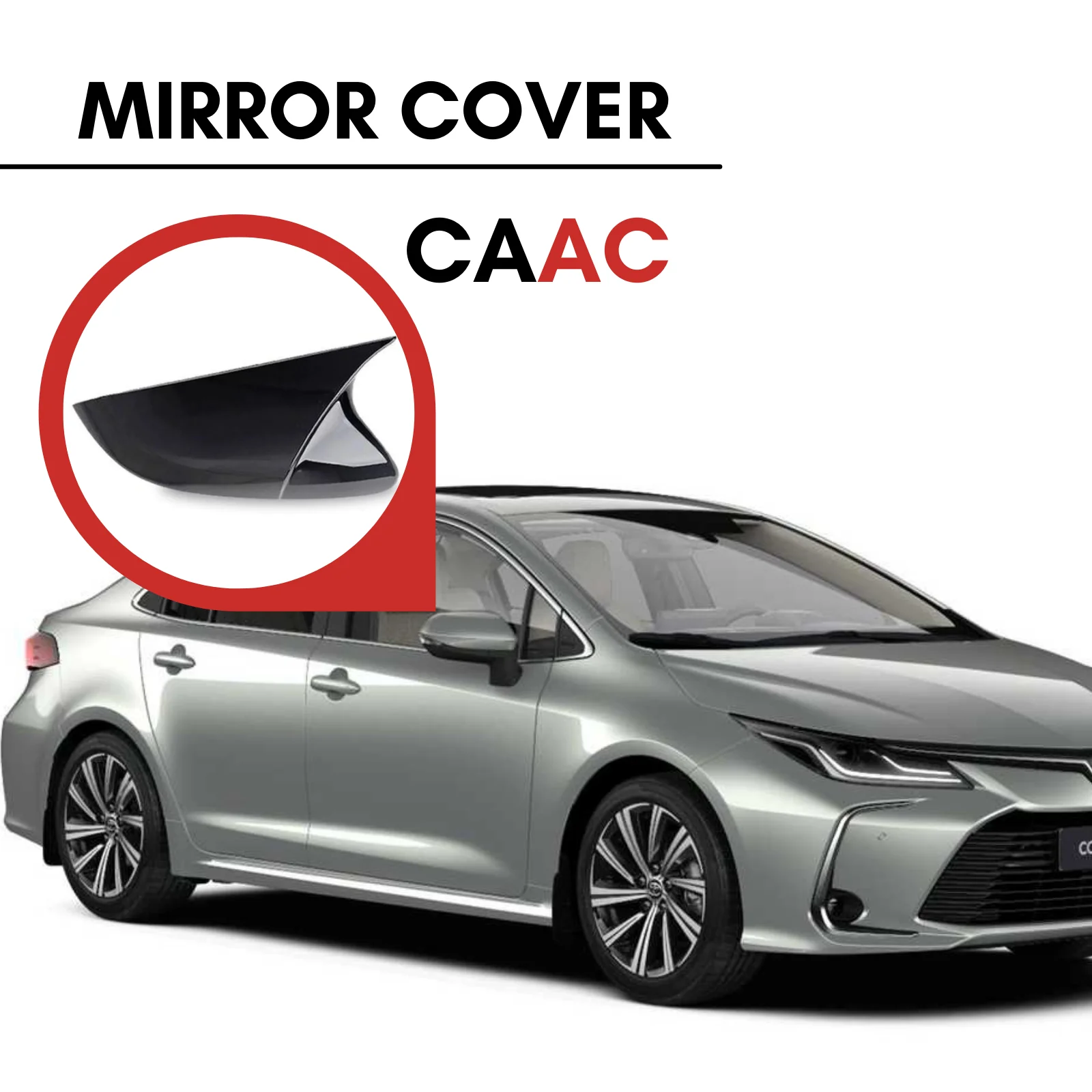 

FOR TOYOTA COROLLA 2013-2019 2 PCS BATMAN ABS PIANO BLACK SIDE MIRROR COVER