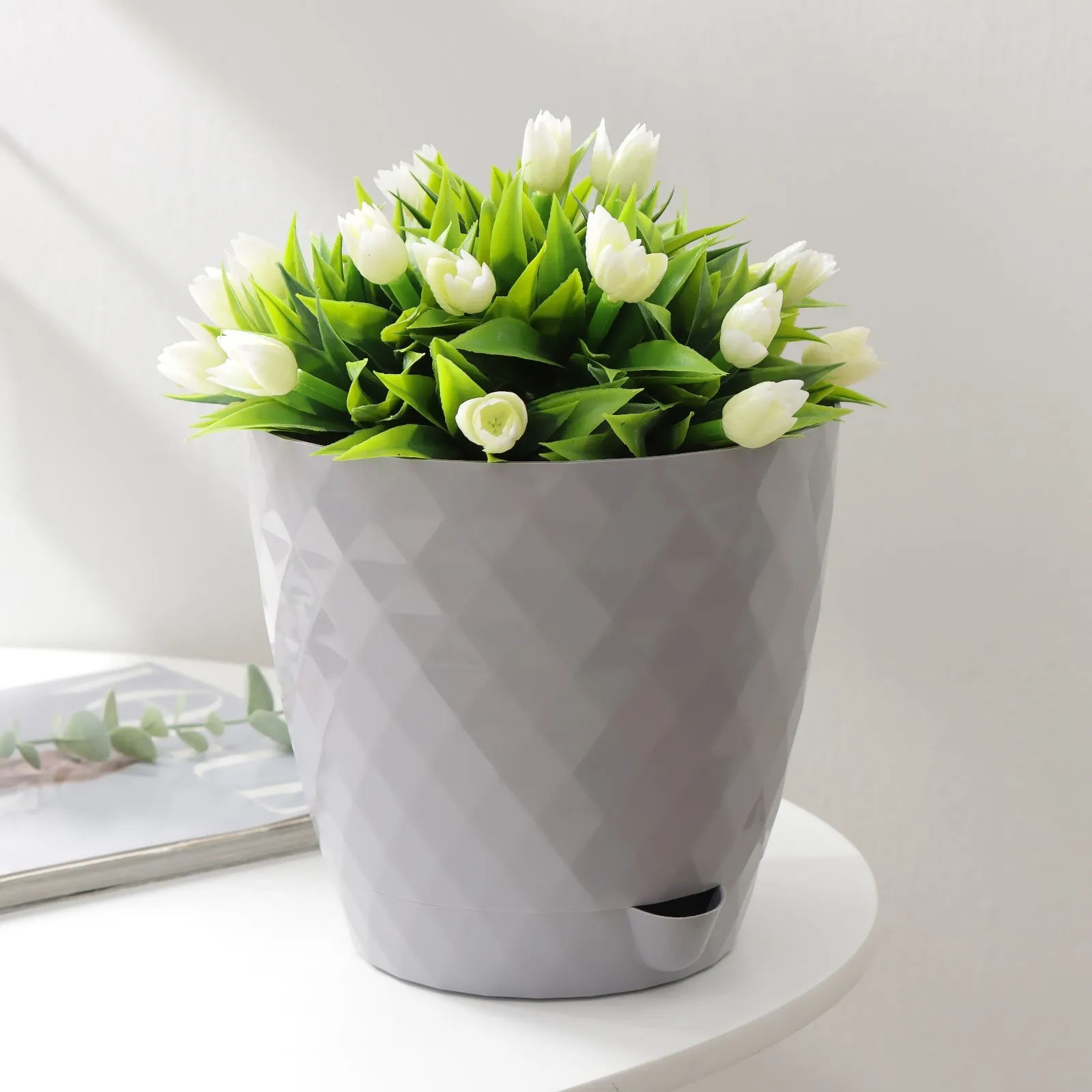 Pot flower with прикорневым watering &quotRumba&quot 3 L color Gray |