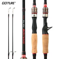 goture mml double tips spinning casting carbon fiber fishing rod lure rod imitation wood handle